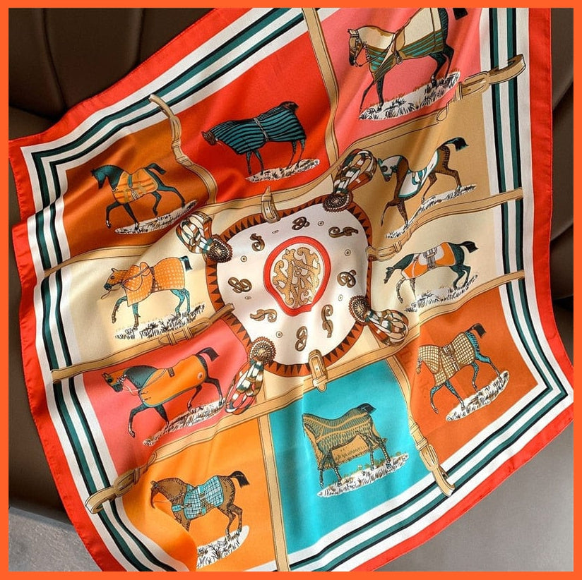 whatagift.com.au Women Scarf Copy of Silk Satin Scarf Women Handkerchief Printed Square Head Bandana Muffler Hijab