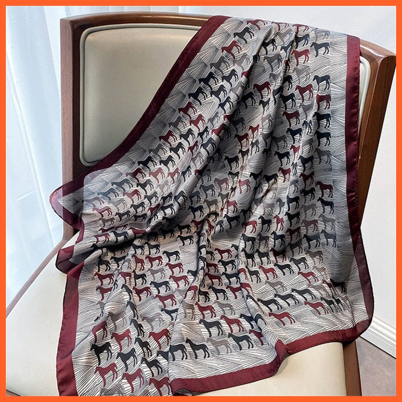 whatagift.com.au Women Scarf Copy of Silk Satin Scarf Women Handkerchief Printed Square Head Bandana Muffler Hijab