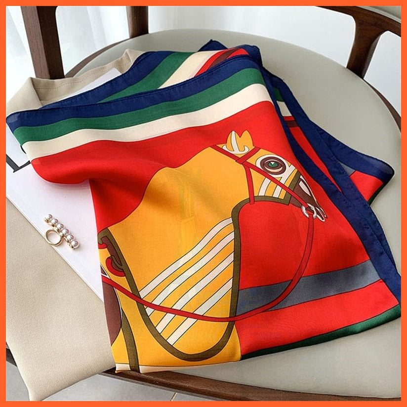 whatagift.com.au Women Scarf Copy of Silk Satin Scarf Women Handkerchief Printed Square Head Bandana Muffler Hijab