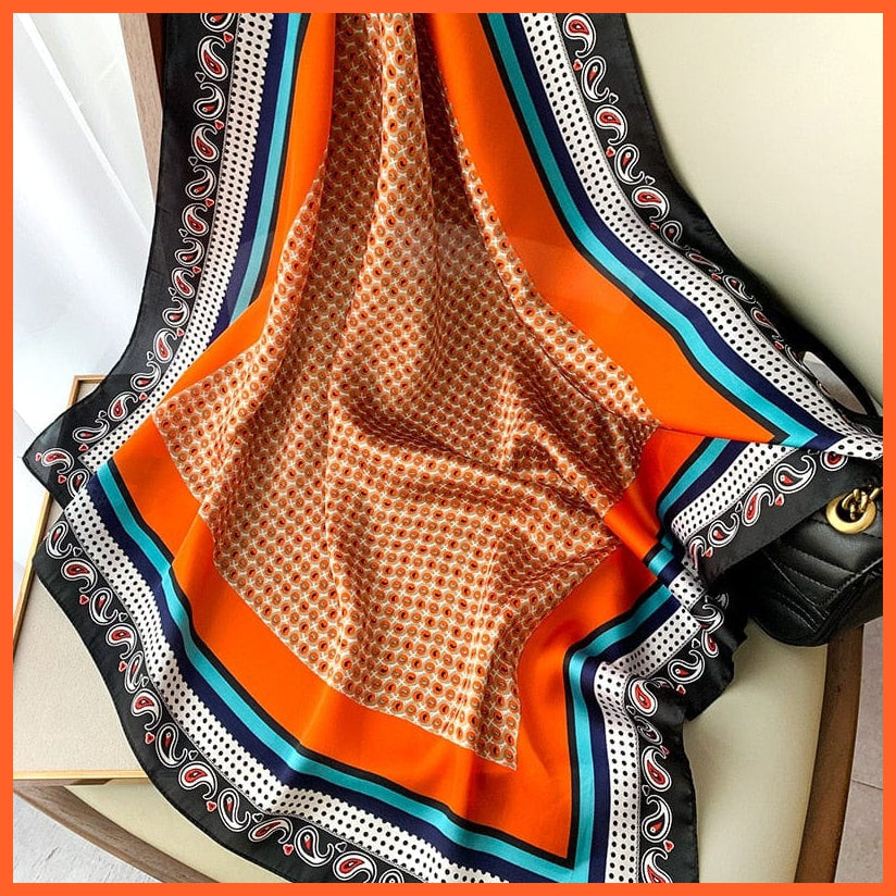 whatagift.com.au Women Scarf Copy of Silk Satin Scarf Women Handkerchief Printed Square Head Bandana Muffler Hijab
