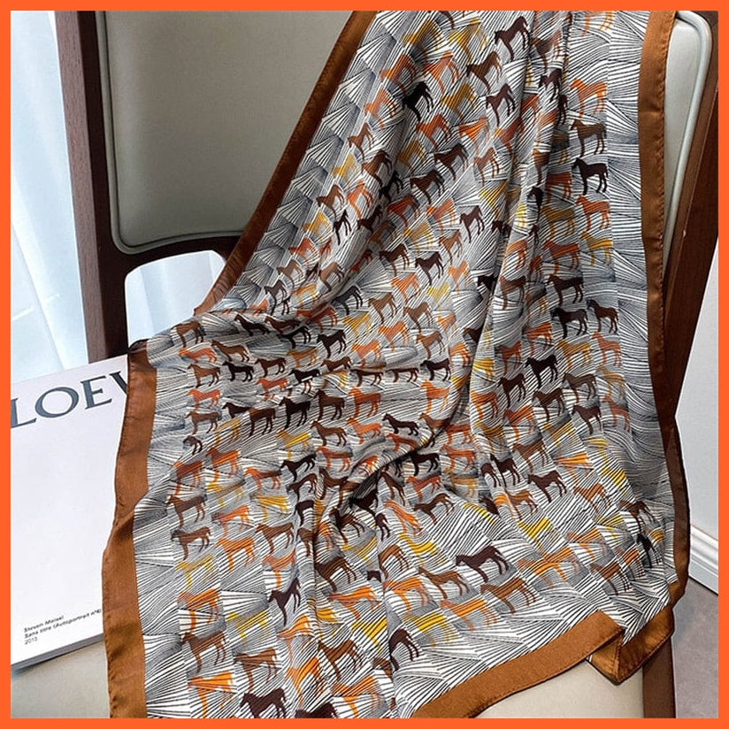 whatagift.com.au Women Scarf Copy of Silk Satin Scarf Women Handkerchief Printed Square Head Bandana Muffler Hijab