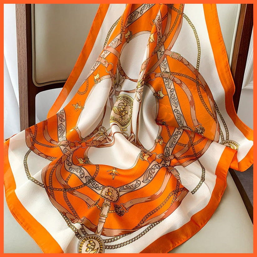 whatagift.com.au Women Scarf Copy of Silk Satin Scarf Women Handkerchief Printed Square Head Bandana Muffler Hijab