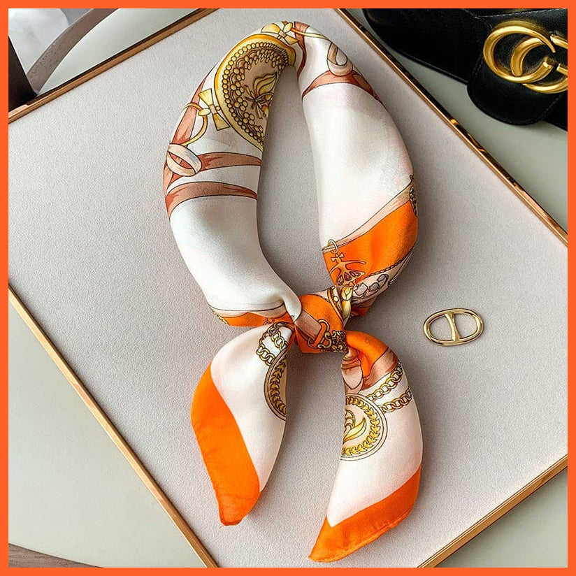 whatagift.com.au Women Scarf Copy of Silk Satin Scarf Women Handkerchief Printed Square Head Bandana Muffler Hijab