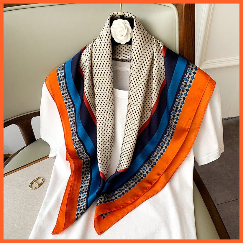 whatagift.com.au Women Scarf Copy of Silk Satin Scarf Women Handkerchief Printed Square Head Bandana Muffler Hijab