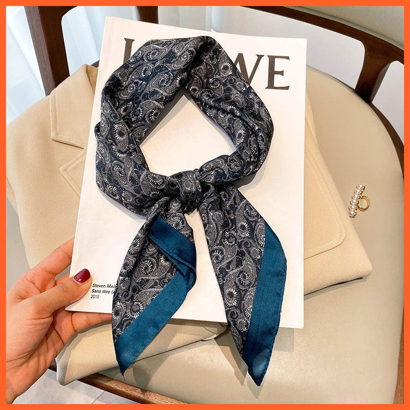 whatagift.com.au Women Scarf Copy of Silk Satin Scarf Women Handkerchief Printed Square Head Bandana Muffler Hijab