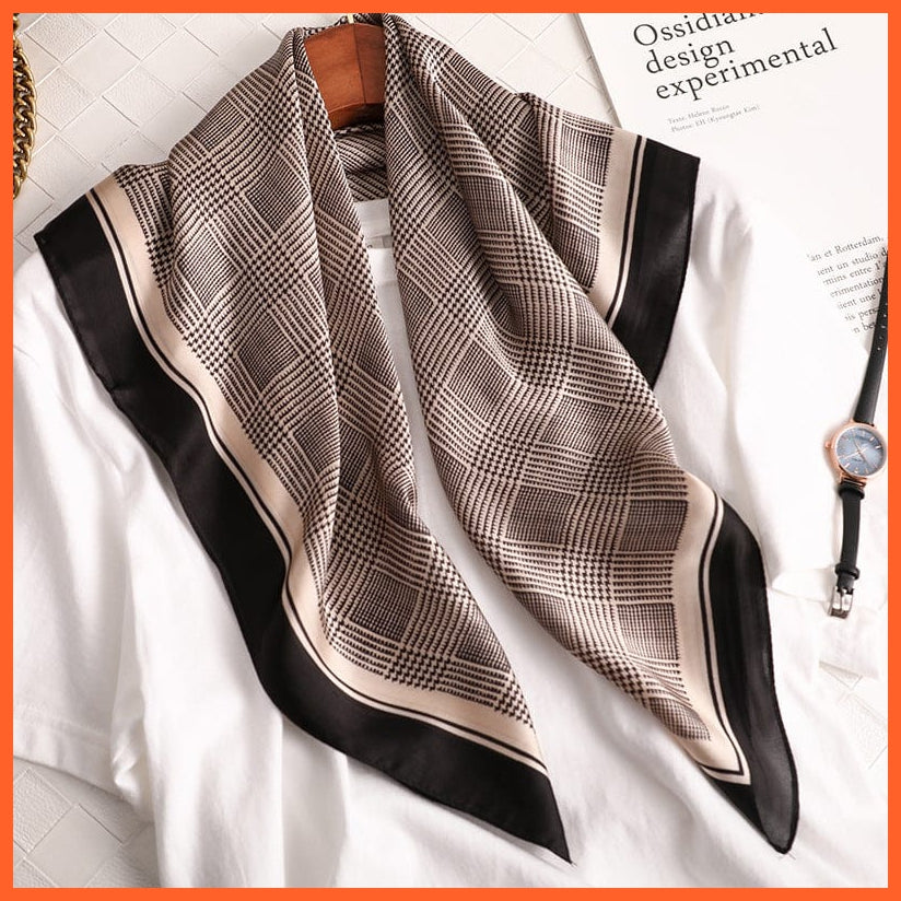 whatagift.com.au Women Scarf Copy of Silk Satin Scarf Women Handkerchief Printed Square Head Bandana Muffler Hijab