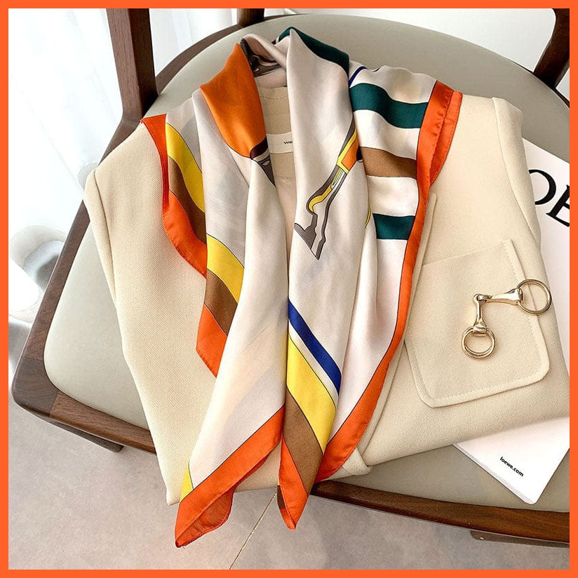whatagift.com.au Women Scarf Copy of Silk Satin Scarf Women Handkerchief Printed Square Head Bandana Muffler Hijab