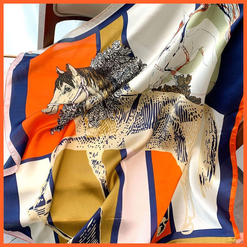 whatagift.com.au Women Scarf Copy of Silk Satin Scarf Women Handkerchief Printed Square Head Bandana Muffler Hijab