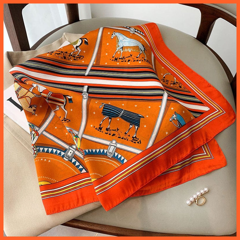 whatagift.com.au Women Scarf Copy of Silk Satin Scarf Women Handkerchief Printed Square Head Bandana Muffler Hijab