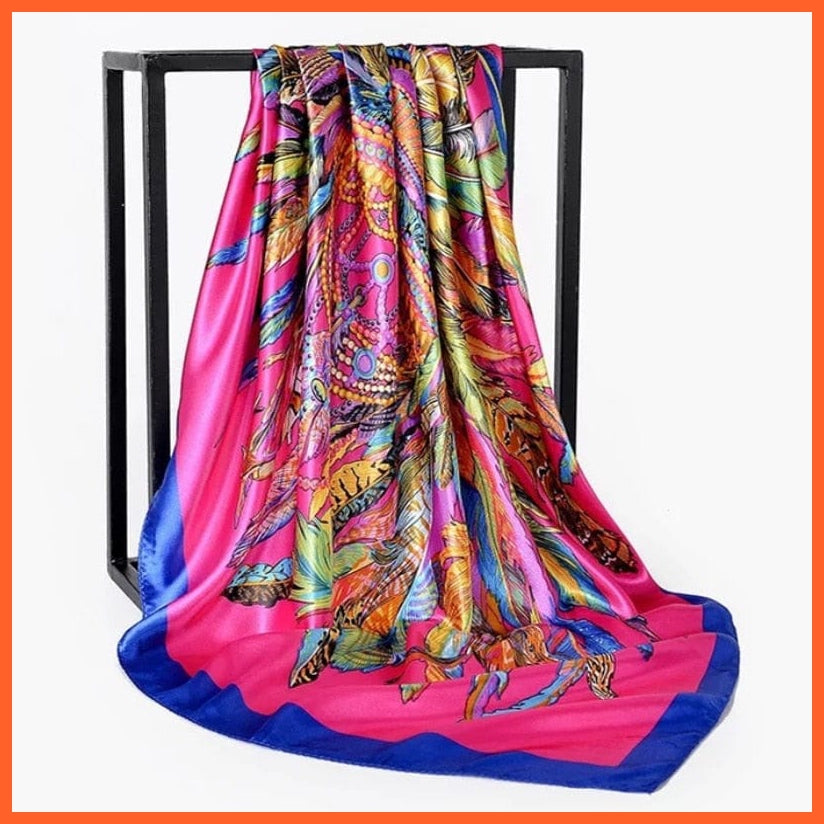 whatagift.com.au Women Scarf Copy of Silk Scarf Women Print Hair Neck Square Shawl Bandanna Hijab Handkerchief
