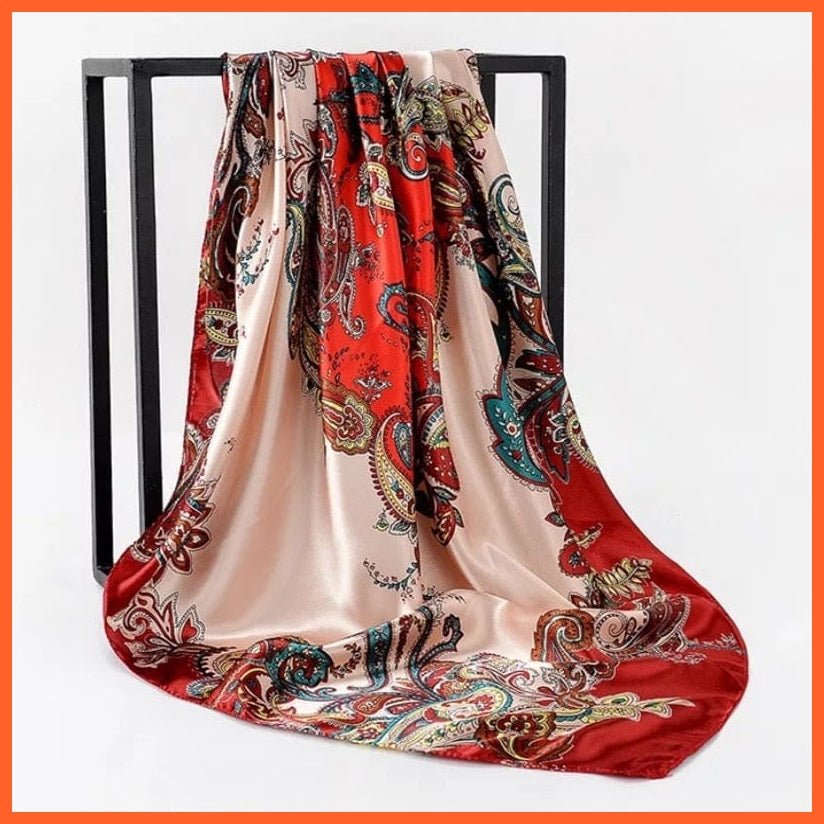 whatagift.com.au Women Scarf Copy of Silk Scarf Women Print Hair Neck Square Shawl Bandanna Hijab Handkerchief