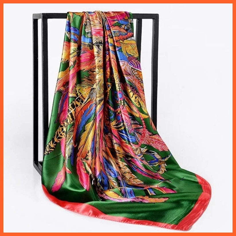 whatagift.com.au Women Scarf Copy of Silk Scarf Women Print Hair Neck Square Shawl Bandanna Hijab Handkerchief