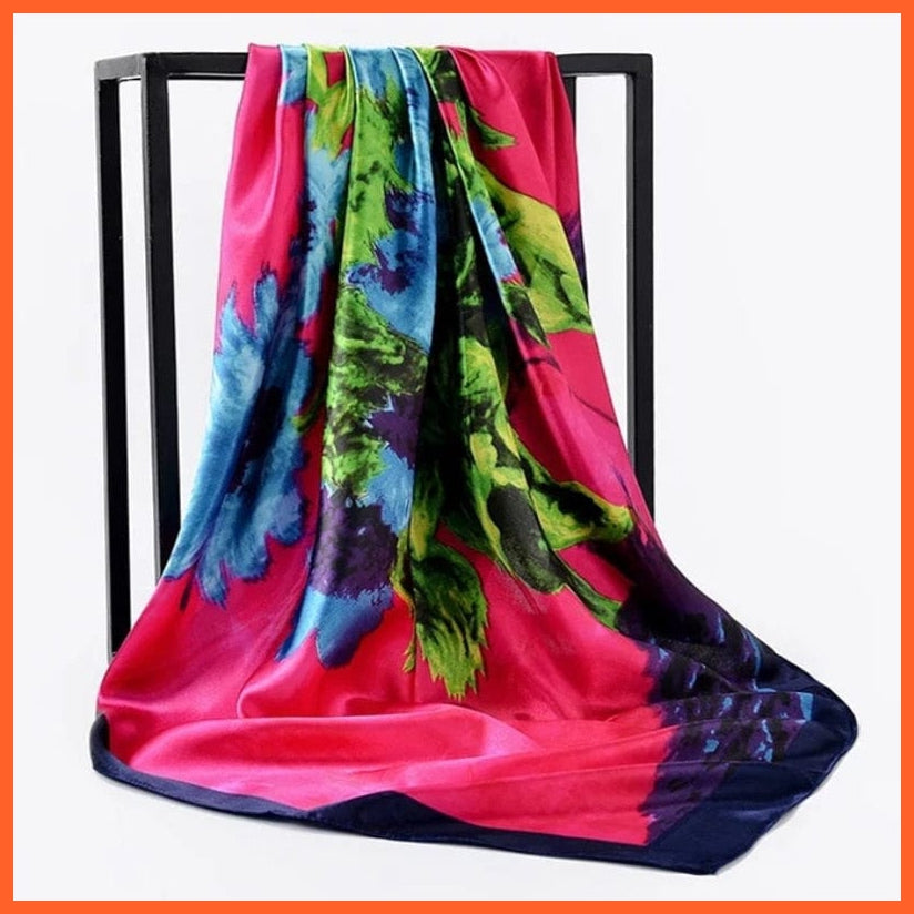 whatagift.com.au Women Scarf Copy of Silk Scarf Women Print Hair Neck Square Shawl Bandanna Hijab Handkerchief