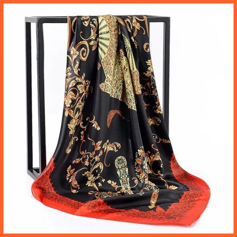 whatagift.com.au Women Scarf Copy of Silk Scarf Women Print Hair Neck Square Shawl Bandanna Hijab Handkerchief