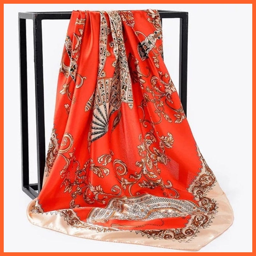 whatagift.com.au Women Scarf Copy of Silk Scarf Women Print Hair Neck Square Shawl Bandanna Hijab Handkerchief