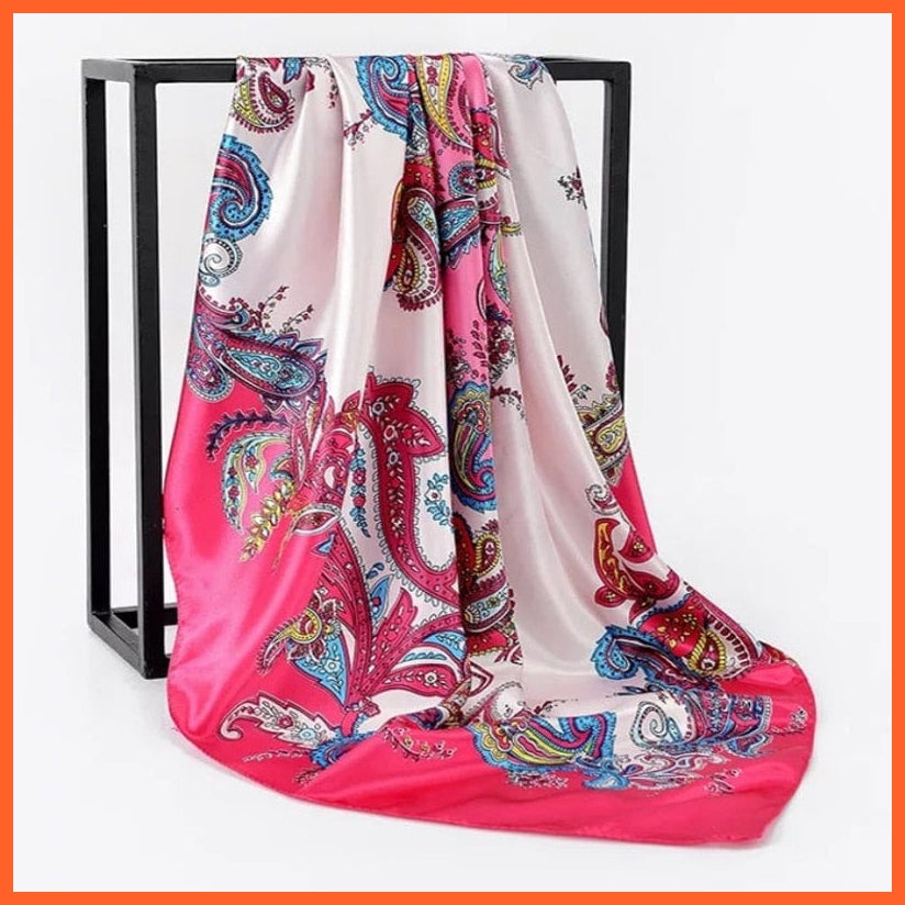whatagift.com.au Women Scarf Copy of Silk Scarf Women Print Hair Neck Square Shawl Bandanna Hijab Handkerchief
