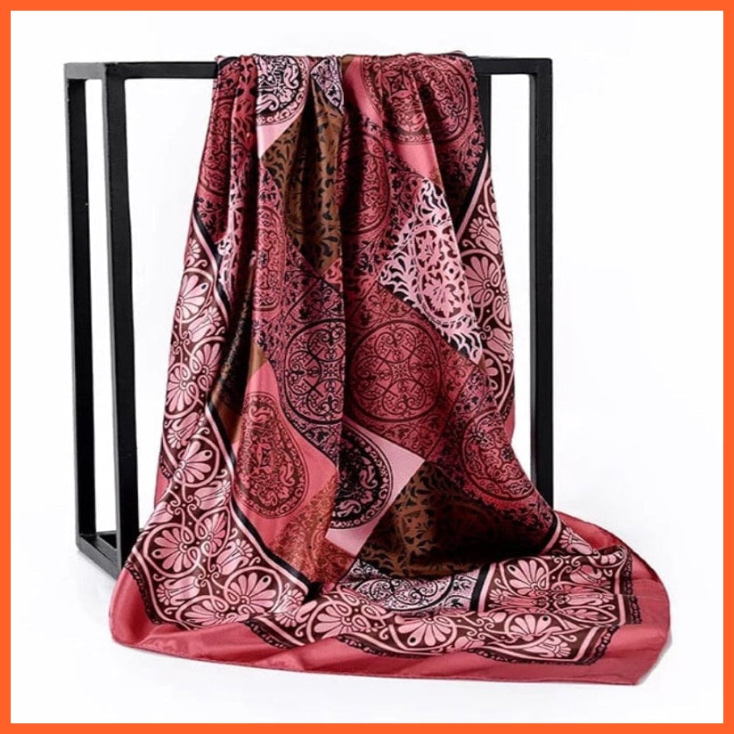 whatagift.com.au Women Scarf Copy of Silk Scarf Women Print Hair Neck Square Shawl Bandanna Hijab Handkerchief