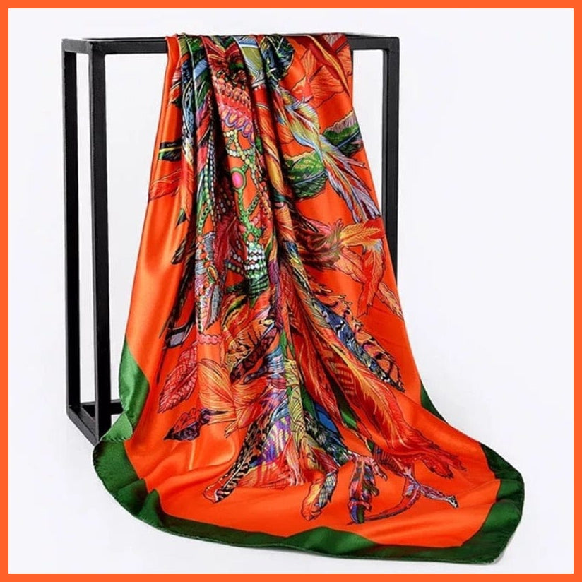 whatagift.com.au Women Scarf Copy of Silk Scarf Women Print Hair Neck Square Shawl Bandanna Hijab Handkerchief