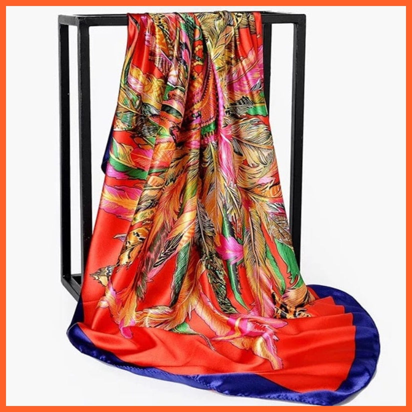 whatagift.com.au Women Scarf Copy of Silk Scarf Women Print Hair Neck Square Shawl Bandanna Hijab Handkerchief