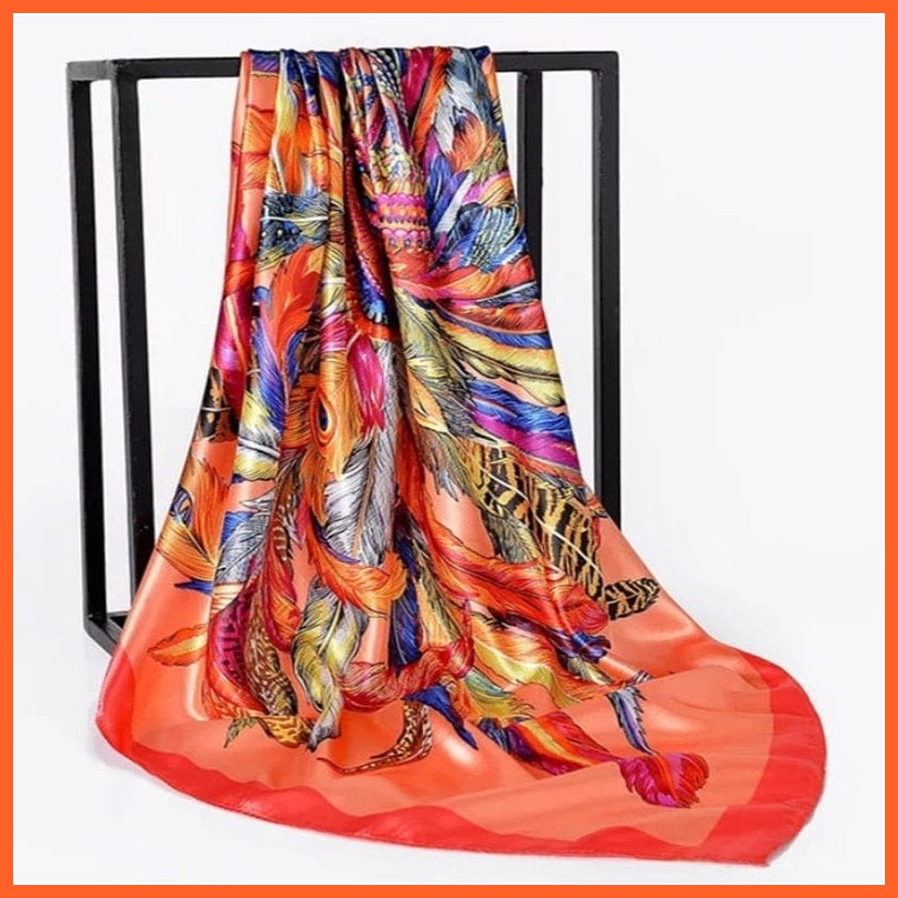 whatagift.com.au Women Scarf Copy of Silk Scarf Women Print Hair Neck Square Shawl Bandanna Hijab Handkerchief