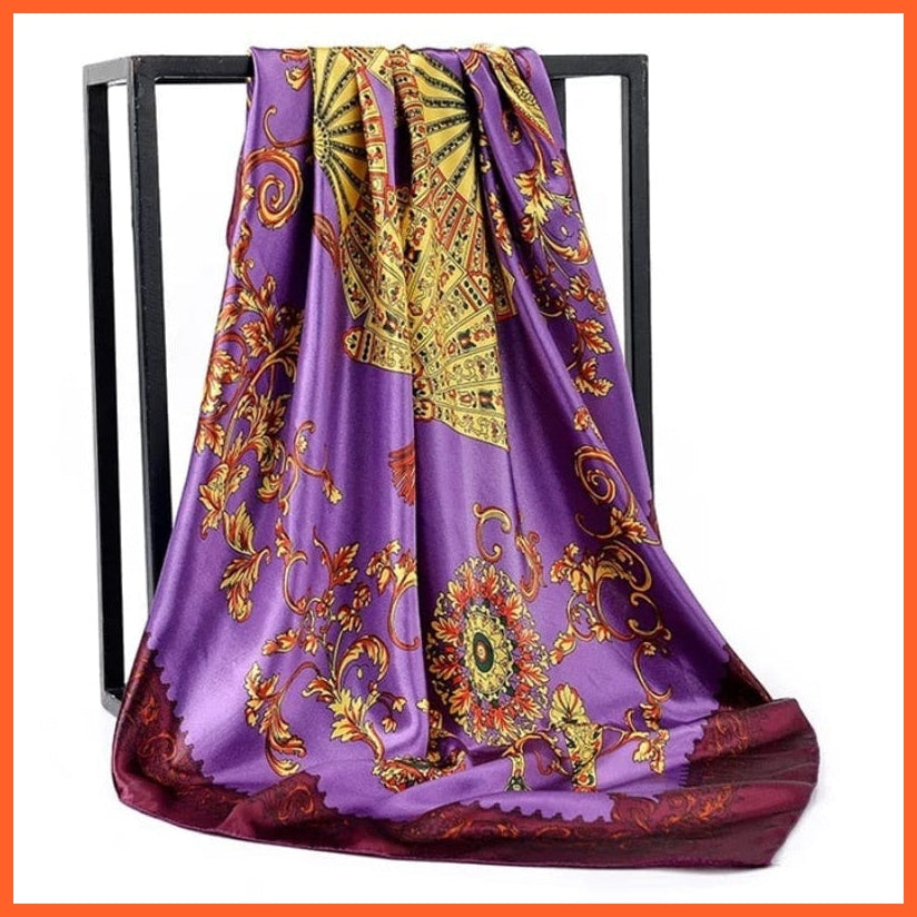 whatagift.com.au Women Scarf Copy of Silk Scarf Women Print Hair Neck Square Shawl Bandanna Hijab Handkerchief