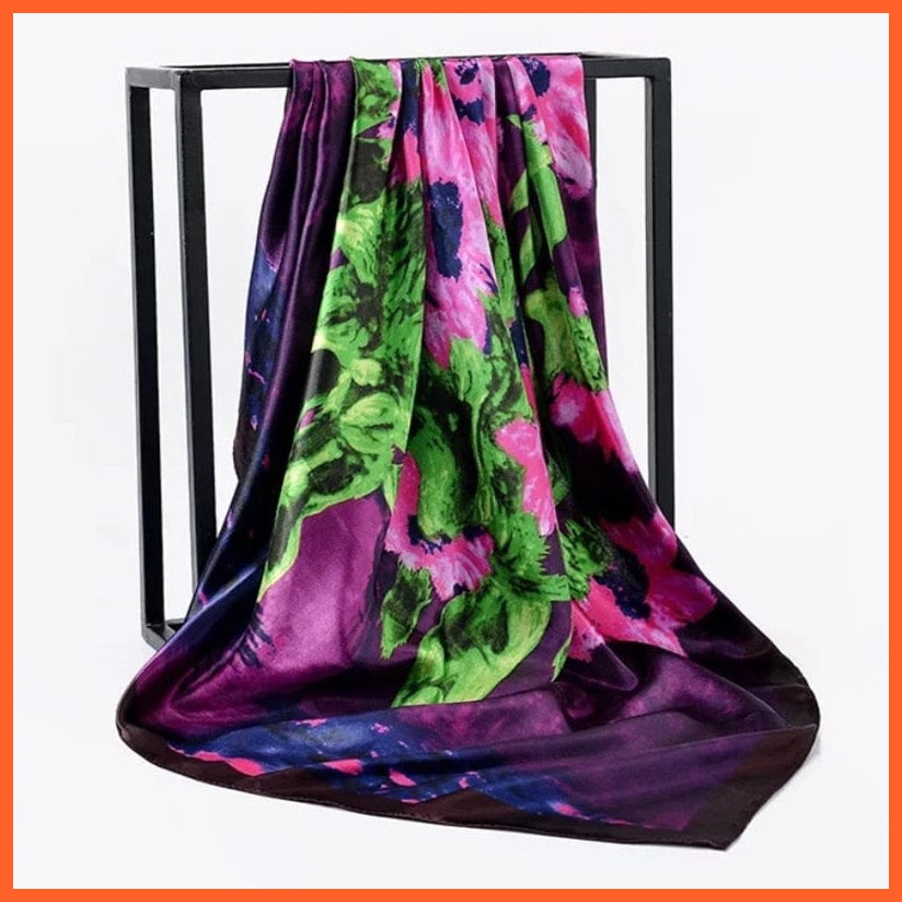 whatagift.com.au Women Scarf Copy of Silk Scarf Women Print Hair Neck Square Shawl Bandanna Hijab Handkerchief
