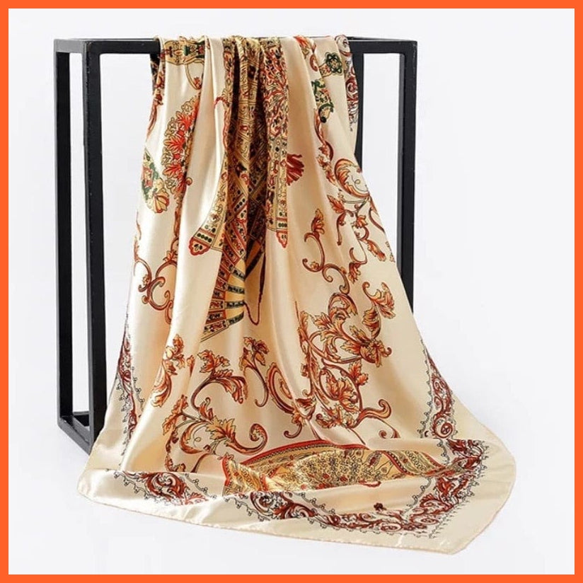 whatagift.com.au Women Scarf Copy of Silk Scarf Women Print Hair Neck Square Shawl Bandanna Hijab Handkerchief