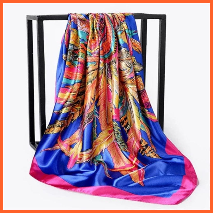 whatagift.com.au Women Scarf Copy of Silk Scarf Women Print Hair Neck Square Shawl Bandanna Hijab Handkerchief