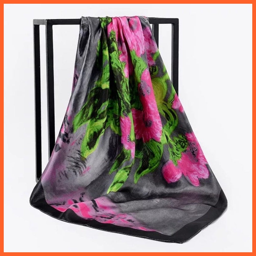 whatagift.com.au Women Scarf Copy of Silk Scarf Women Print Hair Neck Square Shawl Bandanna Hijab Handkerchief