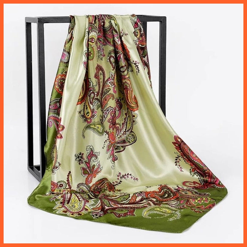whatagift.com.au Women Scarf Copy of Silk Scarf Women Print Hair Neck Square Shawl Bandanna Hijab Handkerchief