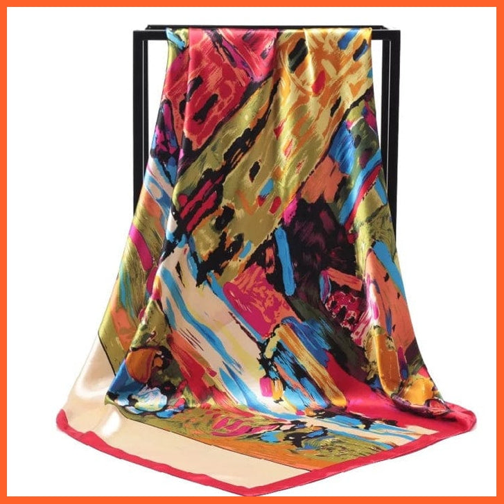 whatagift.com.au Women Scarf Copy of Silk Scarf Women Print Hair Neck Square Shawl Bandanna Hijab Handkerchief