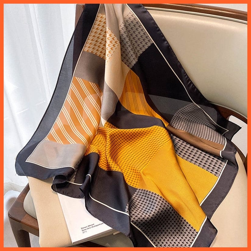 whatagift.com.au Women Scarf Fashion Silk Satin Hair Scarf Women Handkerchief Printed Square Head Bandana