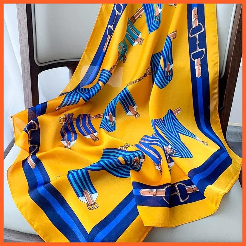 whatagift.com.au Women Scarf Fashion Silk Satin Hair Scarf Women Handkerchief Printed Square Head Bandana