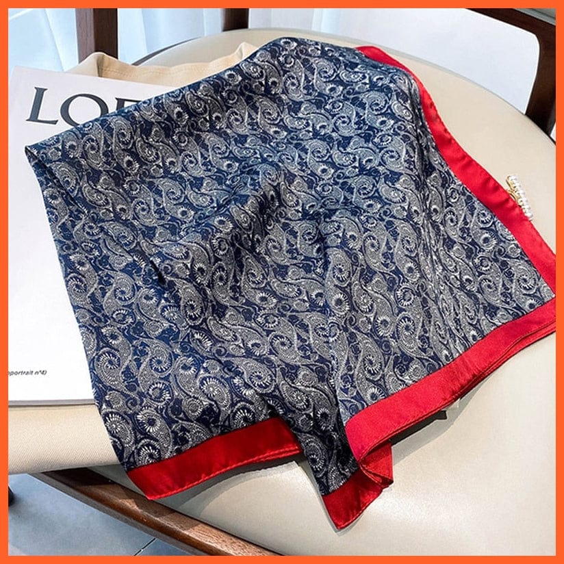 whatagift.com.au Women Scarf Fashion Silk Satin Hair Scarf Women Handkerchief Printed Square Head Bandana