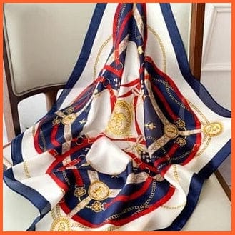 whatagift.com.au Women Scarf Fashion Silk Satin Hair Scarf Women Handkerchief Printed Square Head Bandana