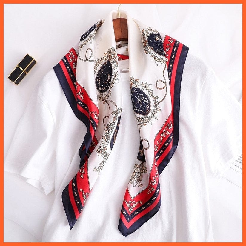 whatagift.com.au Women Scarf Fashion Silk Satin Hair Scarf Women Handkerchief Printed Square Head Bandana