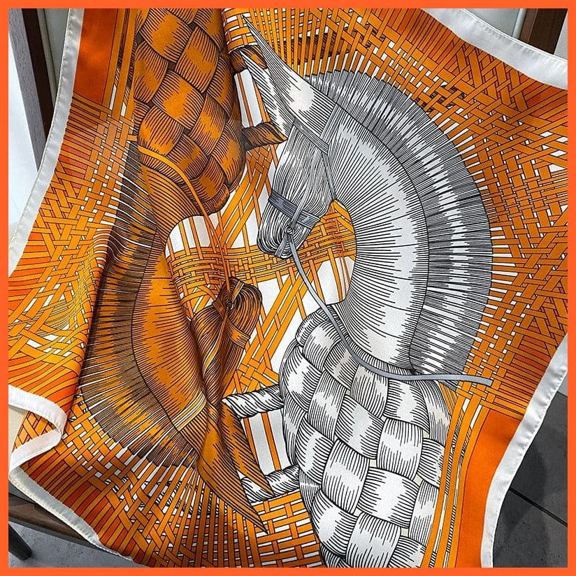 whatagift.com.au Women Scarf Fashion Silk Satin Hair Scarf Women Handkerchief Printed Square Head Bandana