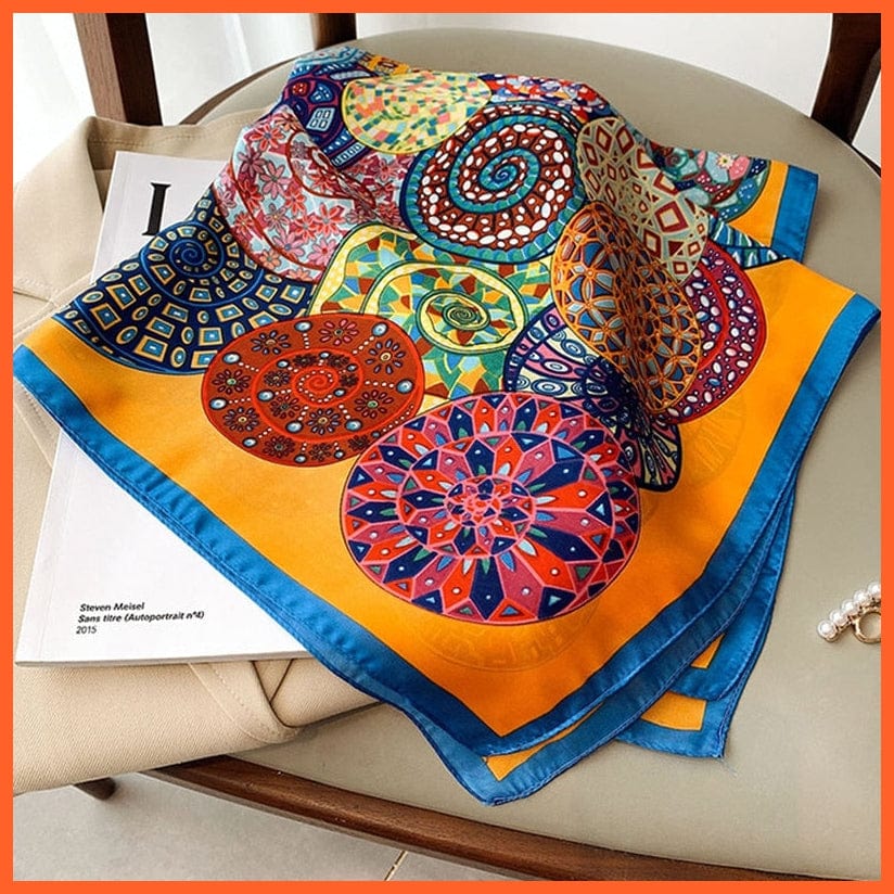 whatagift.com.au Women Scarf Fashion Silk Satin Hair Scarf Women Handkerchief Printed Square Head Bandana
