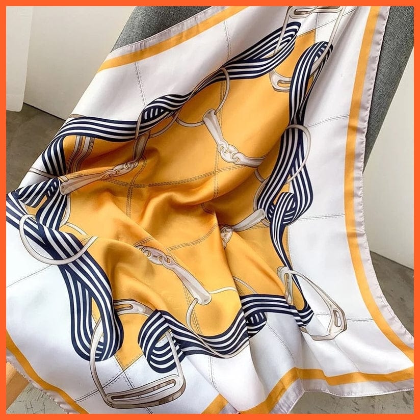 whatagift.com.au Women Scarf Fashion Silk Satin Hair Scarf Women Handkerchief Printed Square Head Bandana