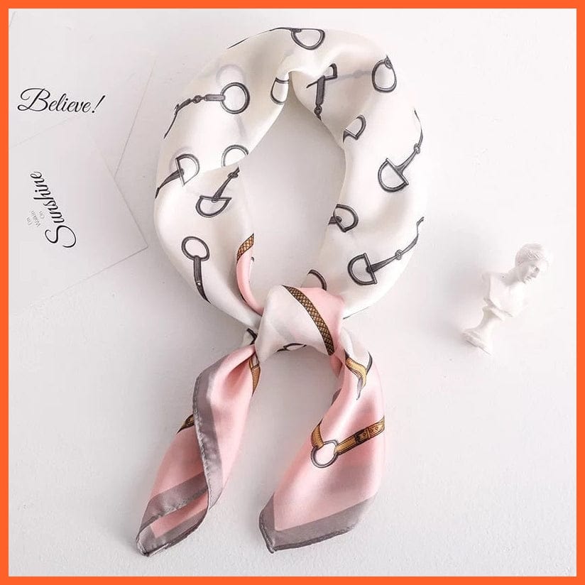 whatagift.com.au Women Scarf Fashion Silk Satin Hair Scarf Women Handkerchief Printed Square Head Bandana