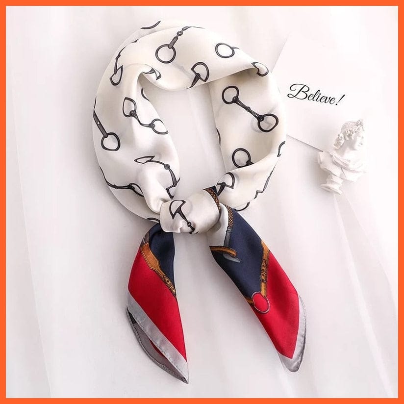 whatagift.com.au Women Scarf Fashion Silk Satin Hair Scarf Women Handkerchief Printed Square Head Bandana