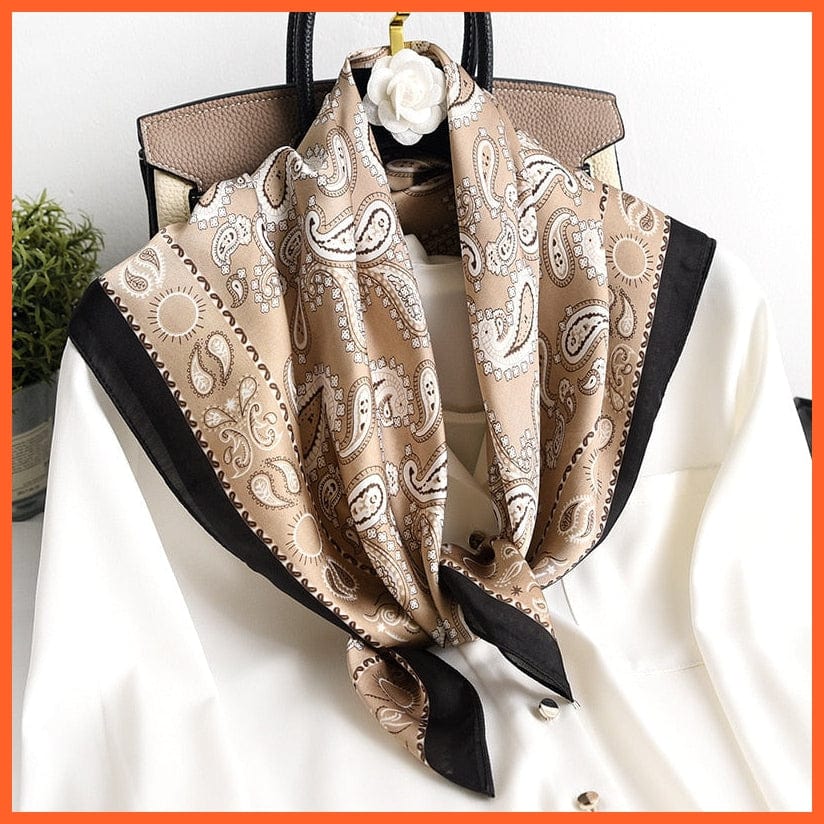 whatagift.com.au Women Scarf Fashion Silk Satin Hair Scarf Women Handkerchief Printed Square Head Bandana