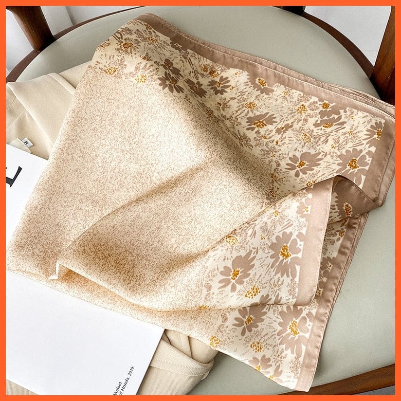 whatagift.com.au Women Scarf Fashion Silk Satin Hair Scarf Women Handkerchief Printed Square Head Bandana