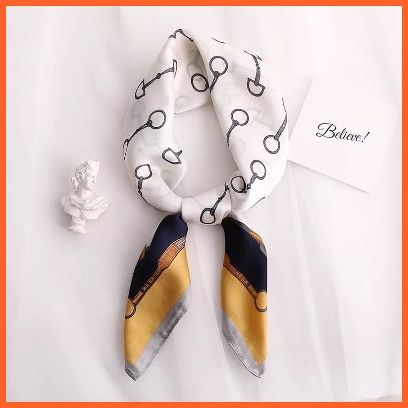 whatagift.com.au Women Scarf Fashion Silk Satin Hair Scarf Women Handkerchief Printed Square Head Bandana