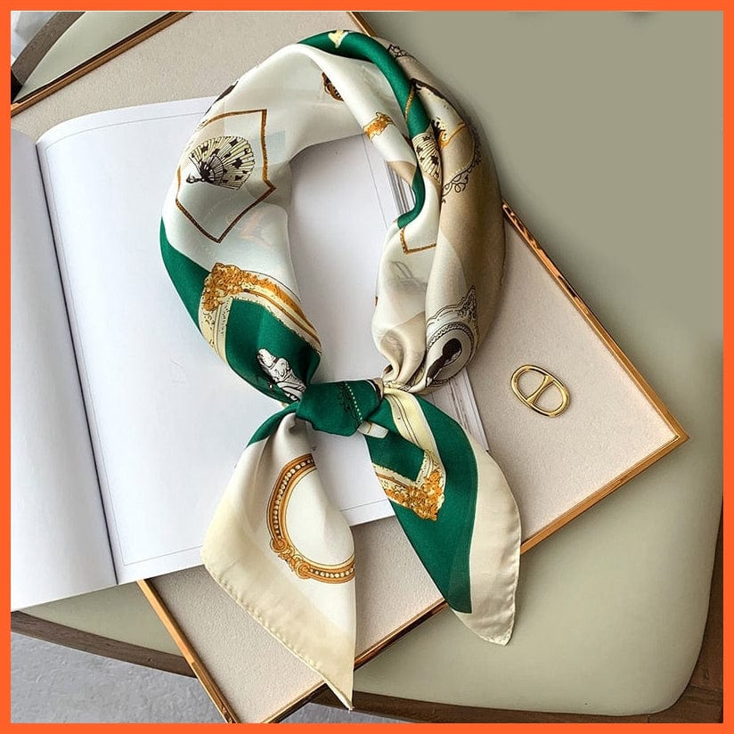whatagift.com.au Women Scarf Fashion Silk Satin Hair Scarf Women Handkerchief Printed Square Head Bandana