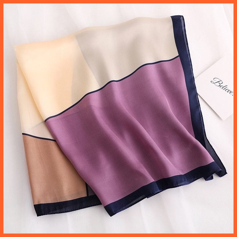 whatagift.com.au Women Scarf Fashion Silk Satin Hair Scarf Women Handkerchief Printed Square Head Bandana
