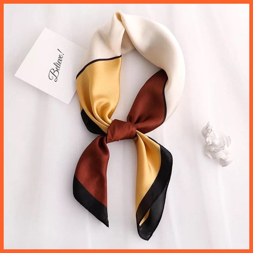 whatagift.com.au Women Scarf Fashion Silk Satin Hair Scarf Women Handkerchief Printed Square Head Bandana
