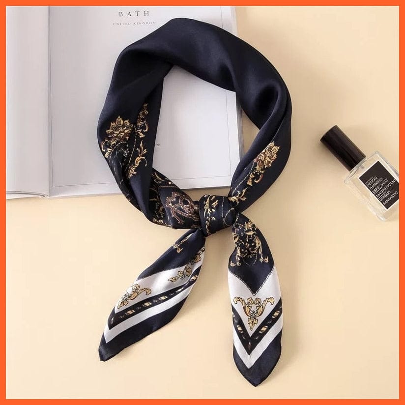 whatagift.com.au Women Scarf Fashion Silk Satin Hair Scarf Women Handkerchief Printed Square Head Bandana