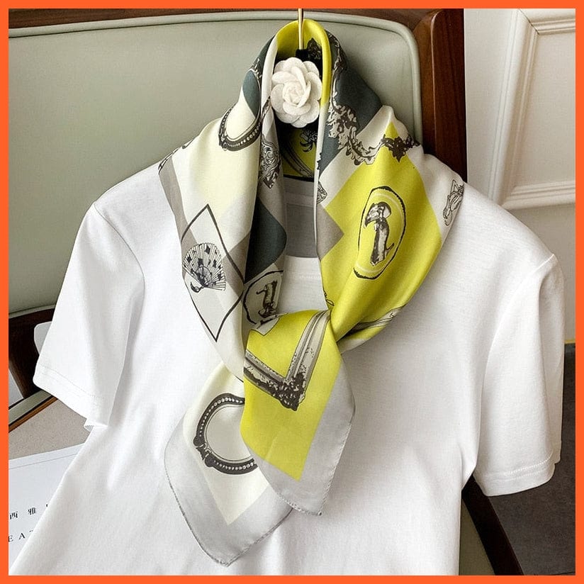 whatagift.com.au Women Scarf Fashion Silk Satin Hair Scarf Women Handkerchief Printed Square Head Bandana