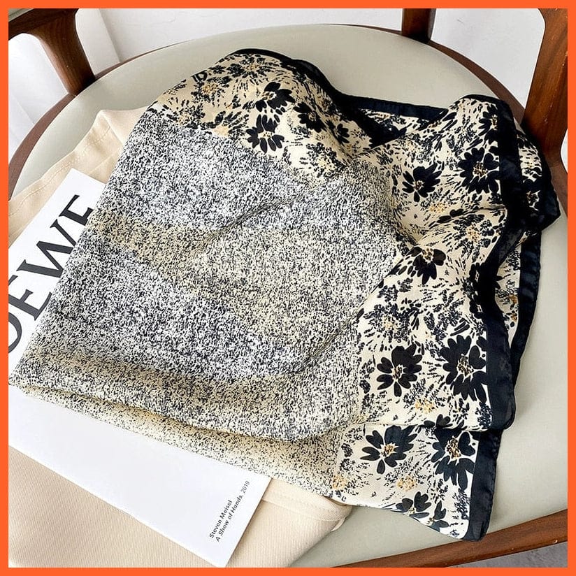 whatagift.com.au Women Scarf Fashion Silk Satin Hair Scarf Women Handkerchief Printed Square Head Bandana